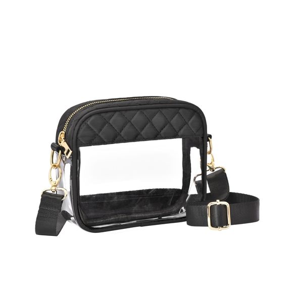 Clear Crossbody Bag - Stadium Aroved, Small Clear Purses, G1-Black :] - Picture 8 of 8